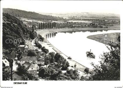 Diesbar-Seusslitz Panorama Elbe Dampfer