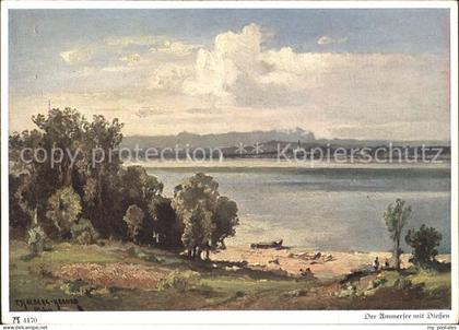 Diessen Ammersee Panorama Kuenstlerkarte