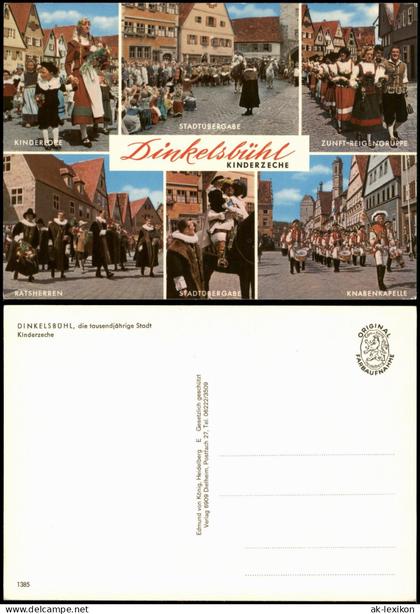 Ansichtskarte Dinkelsbühl Szenen der Kinderzeche 1970