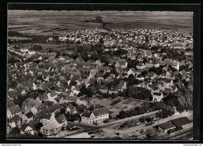 AK Ditzingen, Ortsansicht aus der Vogelschau