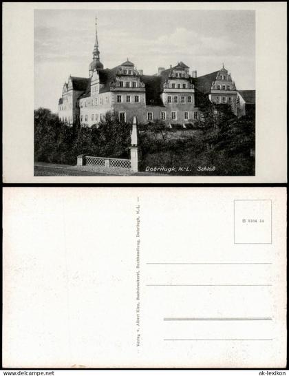 Ansichtskarte Doberlug-Kirchhain Dobrilugk Schloß Schloss Gesamtansicht 1920
