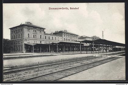AK Donauwörth, Gleisseite des Bahnhofs