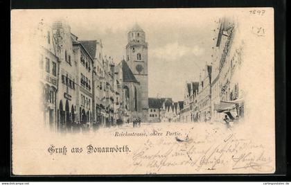 AK Donauwörth, Reichsstrasse, obere Partie