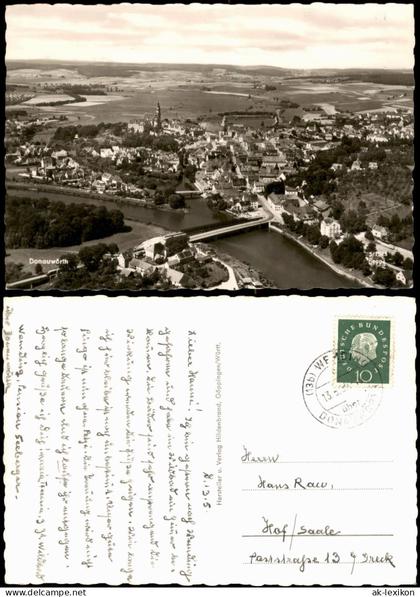 Ansichtskarte Donauwörth Panorama-Gesamtansicht 1960