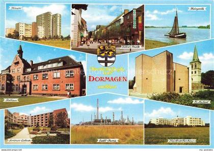 DORMAGEN Teilansichten Wohnsiedlung Rathaus Erdoel-Chemie Krankenhaus Partie am