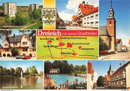 Sprendlingen  Dreieich Hessen Siedlung Hirschsprung Rathaus Goetzehain Burschent