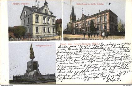 Sprendlingen  Dreieich Kaiserliches Postamt Schulhaus Kirche Kriegerdenkmal