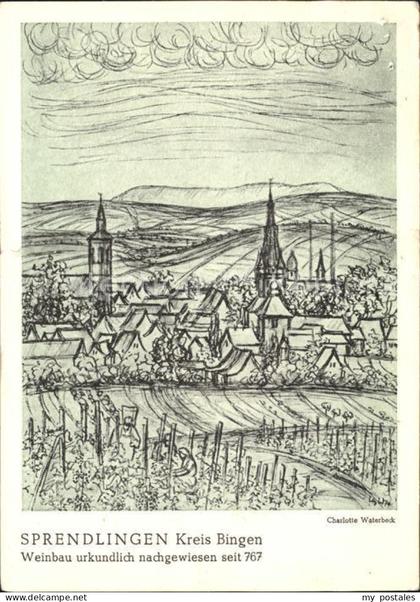 Sprendlingen  Dreieich Weinbau Charlotte Waterbeck Bahnpost