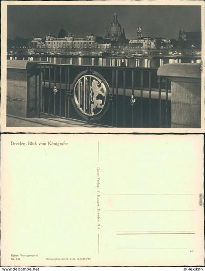 Ansichtskarte Dresden Dresden Altstädter Elbufer 1940