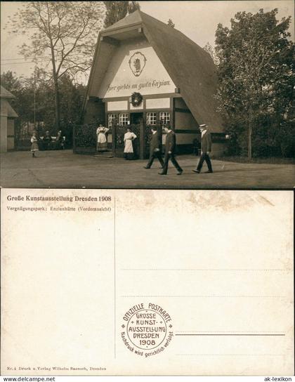 Dresden Große Kunstausstellung Vergnügungspark: Enzianhütte 1908