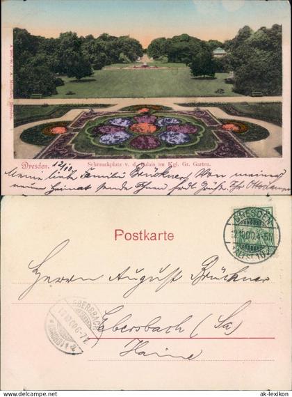 Großer Garten-Dresden Schmuckplatz v. d. Palais im Großen Garten 1900