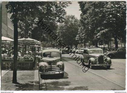 Düsseldorf - Königsallee - Autos - Foto-Ansichtskarte - Verlag August Gunkel Düsseldorf 50er Jahre