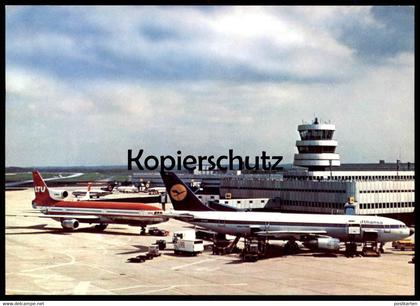 POSTKARTE DÜSSELDORF FLUGHAFEN LUFTHANSA LTU FLUGZEUG Airport Aeroport Aéroport Avion Airplane AK Ansichtskarte postcard