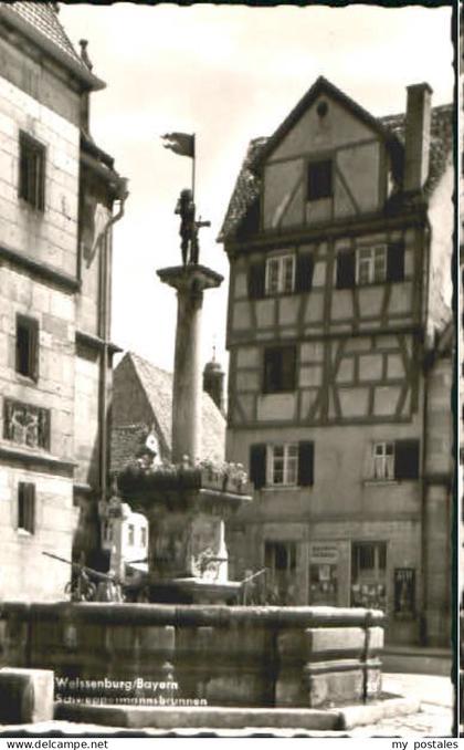 Weissenburg Bayern Weissenburg Brunnen ungelaufen ca. 1955
