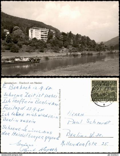 Ansichtskarte Eberbach Sanatorium Eberbach am Neckar 1960