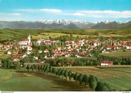Ebersberg Oberbayern Blick vom Aussichtsturm auf Kaisergebirge und Grossvenedige