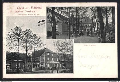 AK Hamburg-Eidelstedt, H. Ramke`s Gasthaus mit Partie aus dem Garten