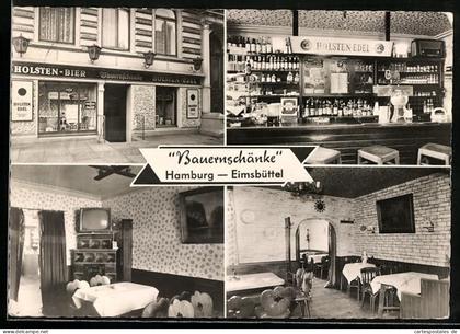 AK Hamburg-Eimsbüttel, Gaststätte Bauernschänke, Inh. Albert Berneking, Innen- und Aussenansichten