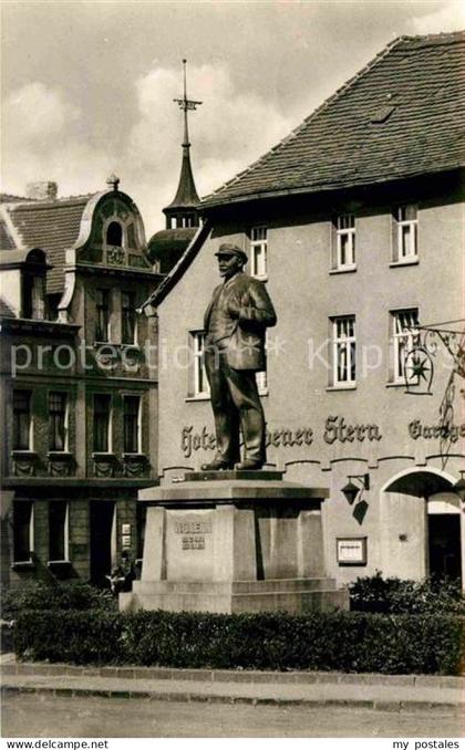 Eisleben Lenindenkmal Statue Hotel Goldener Stern Lutherstadt