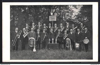 AK Eislingen, Humoristische Kapelle, Gruppenfoto mit Instrumenten