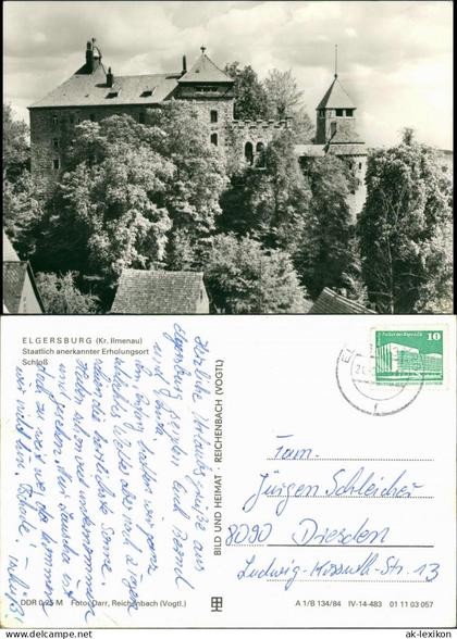 Ansichtskarte Elgersburg Schloss Elgersburg Gesamtansicht 1984