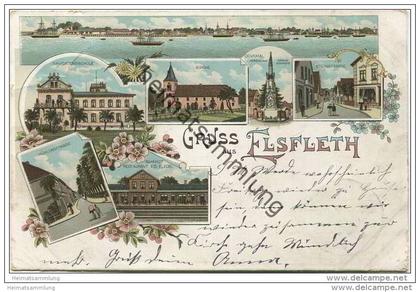 Elsfleth - Navigationsschule - Mühlenstrasse - Bahnhof Restaurant Ed. Fleck - Kirche - Denkmal - Steinstrasse