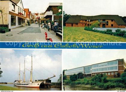 Elsfleth Wesermarsch Niedersachsen Segelschiff Weser Ortspartie