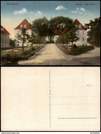 Ansichtskarte Elsterwerda Wikow Oberschule (ehemaliges Schloss) 1916