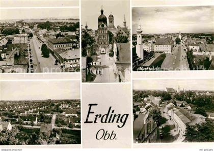 Erding Bayern Marktplatz Panorama Kirche