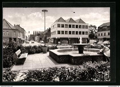 AK Erftstadt-Lechenich, Strassenpartie mit Brunnen