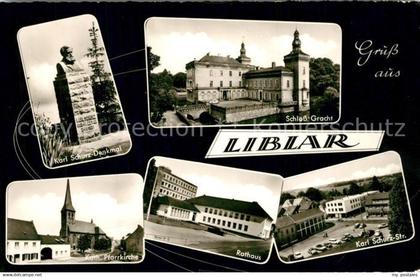 Liblar Karl Schurz Denkmal Bueste Schloss Gracht Kirche Rathaus Karl Schurz Stra