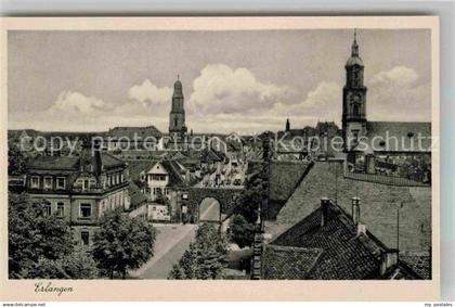Erlangen Teilansicht Kirchen
