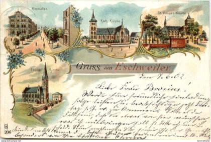 Gruss aus Eschweiler - Litho