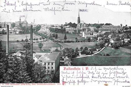 Falkenstein Vogtland Sachsen Panorama Industrie Kirche