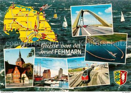 Insel Fehmarn Landkarte Fehmarnsundbruecke Burg Burgstaaken Putzgarten Fehmarn K
