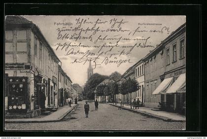 AK Fehrbellin, Kurfürstenstrasse Ecke Ruppiner Strasse