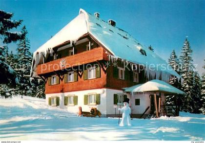 Feldberg 1450m Schwarzwald Naturfreundehaus am Feldberg im Winter