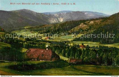 Feldberg Schwarzwald Blick vom Baerental auf den Feldberg