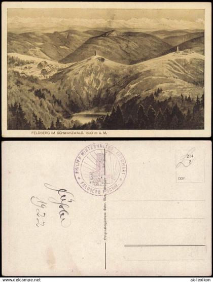 Feldberg (Schwarzwald) Feldberg     Künstlerkarte Vogelperspektive 1928