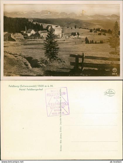 Feldberg (Schwarzwald) Feldberg Schwarzwald Hotel Feldbergerhof 1930