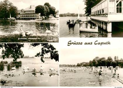 Caputh Schwielowsee Gaststaette Faehrhaus Seebad Schwaene Strand