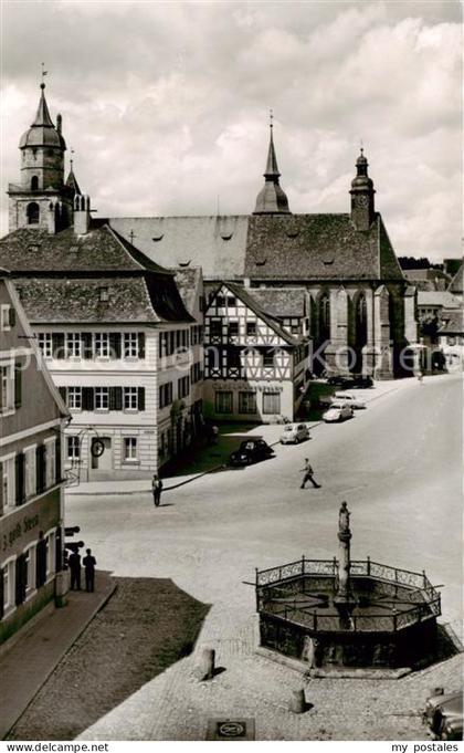 Feuchtwangen Marktplatz mit Brunnen
