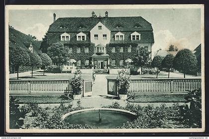 AK Wernsdorf / Flöha, Rittergut, Gartenanlage