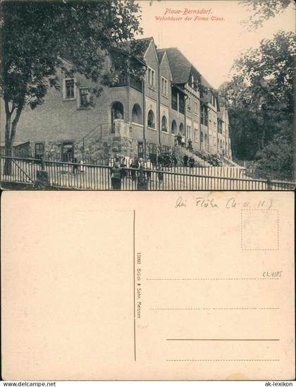 Plaue-Bernsdorf-Flöha (Sachsen) Wohnhäuser der Firma Claus 1914