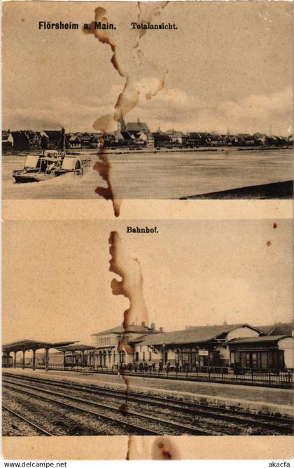 CPA AK FLORSHEIM AM MAIN Bahnhof - Totalansicht GERMANY (1417321)