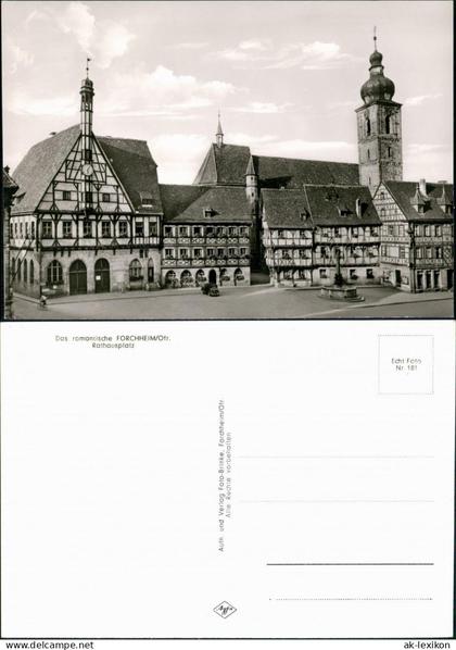 Ansichtskarte Forchheim (Oberfranken) Rathausplatz 1963