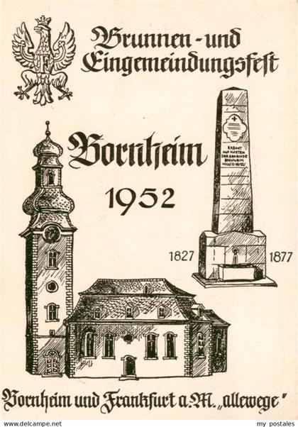 Bornheim Hessen Frankfurt Main Brunnen- und Eingemeindungsfest Kuenstlerkarte