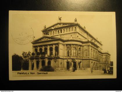 FRANKFURT a. Main. Opernhaus opera theater theatre Darmstadt Hesse GERMANY postcard