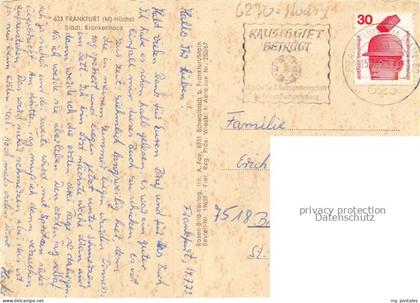 Hoechst am Main Hoechst FRANKFURT AM MAIN Staedt Krankenhaus Fliegeraufnahme