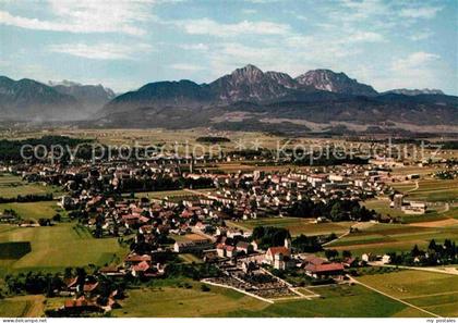 Freilassing Fliegeraufnahme mit Untersberg